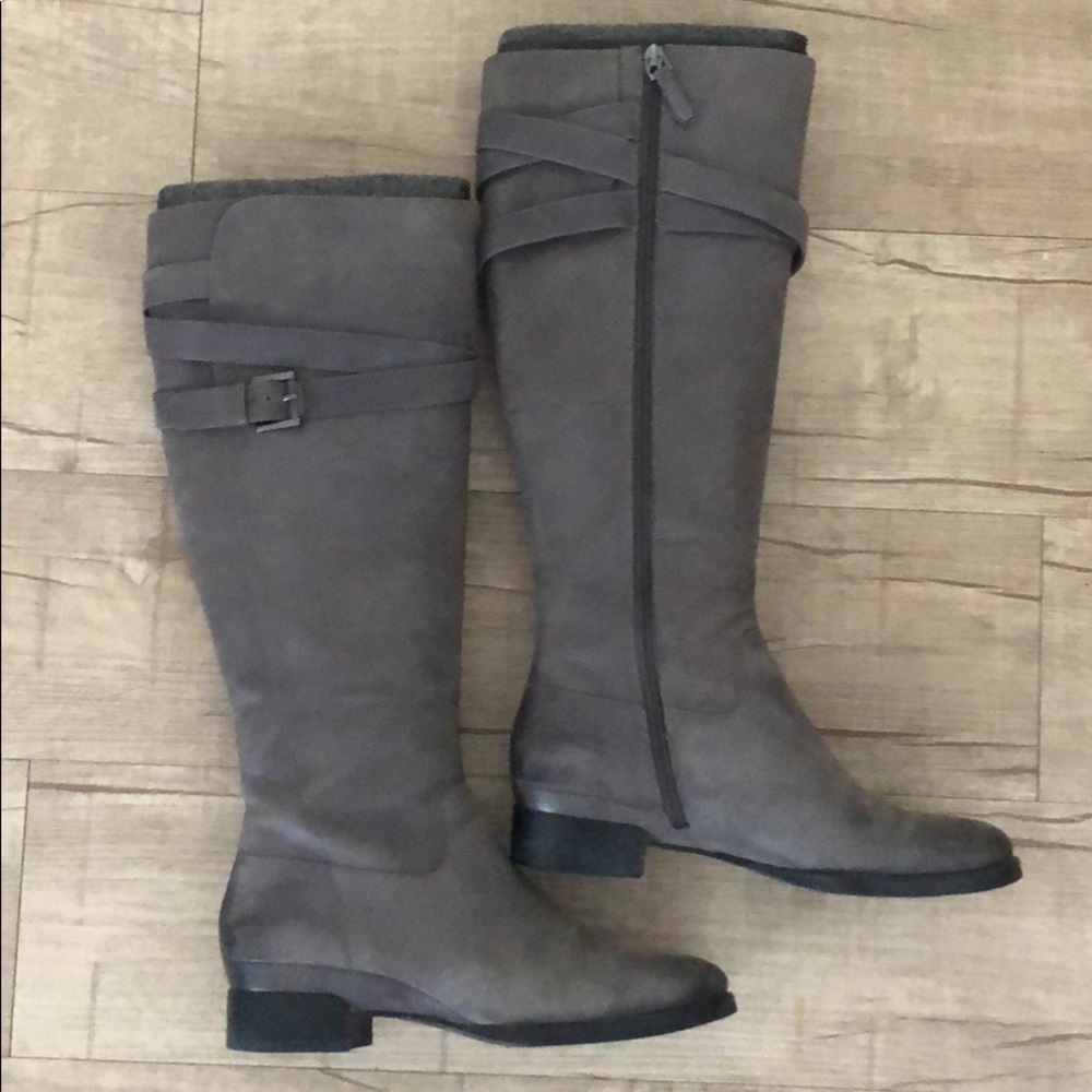 Grey Leather Ecco Boots 37